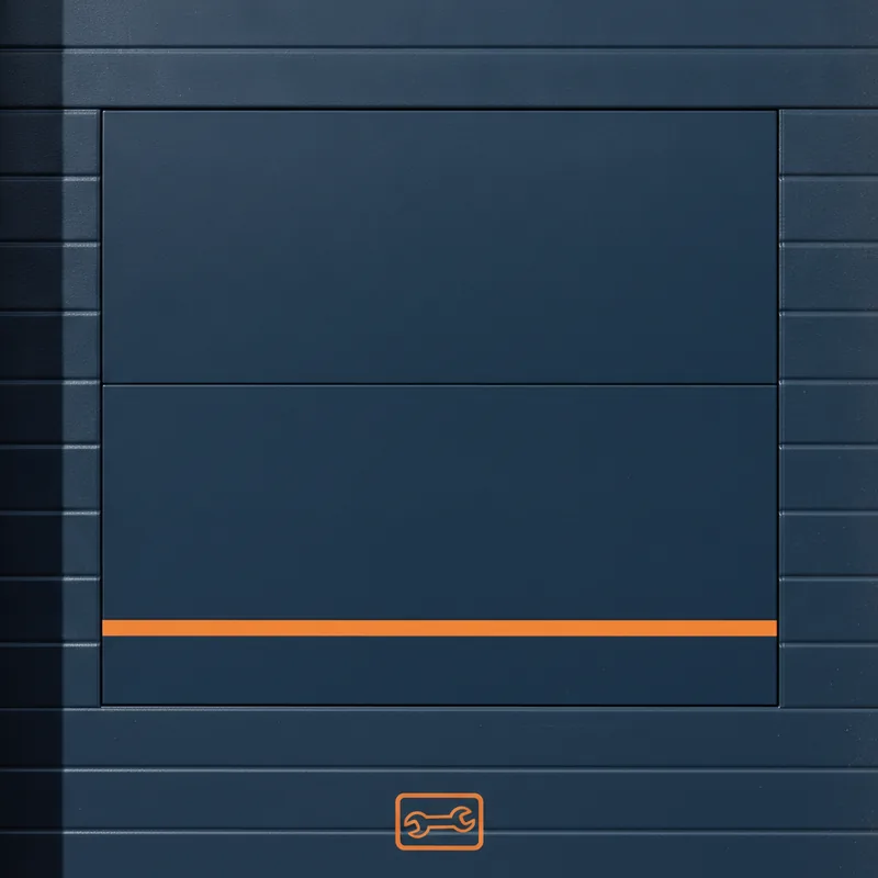 A replaced garage door panel after professional repair, restoring full function on an Ocala, FL home