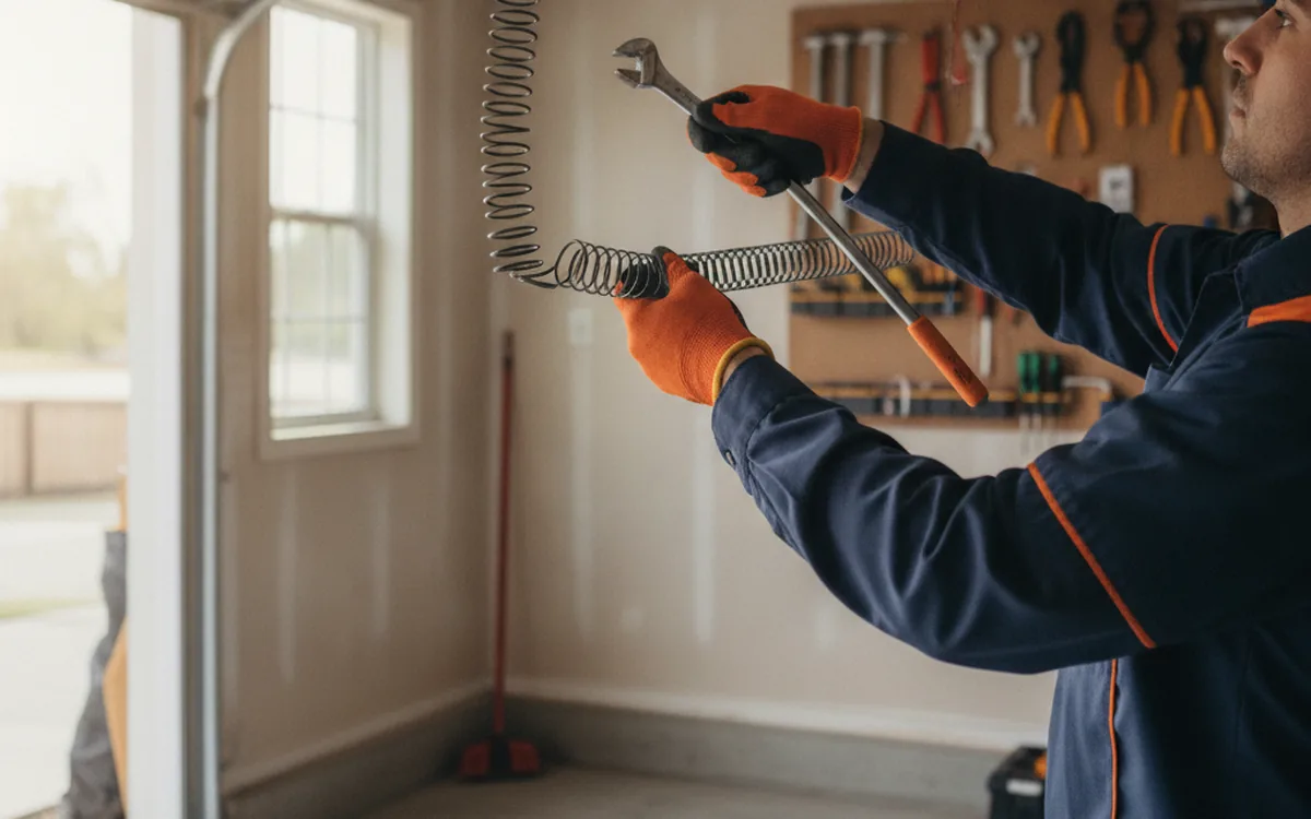 A well-maintained older garage door still functioning reliably on a home in Ocala, Florida